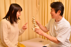 施術後のご説明、お会計